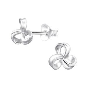 Chic Sterling Silver Bow Knot Earrings